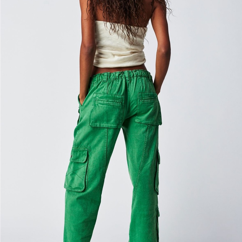 Free People Green Cargo Pants - Picture 2 of 7